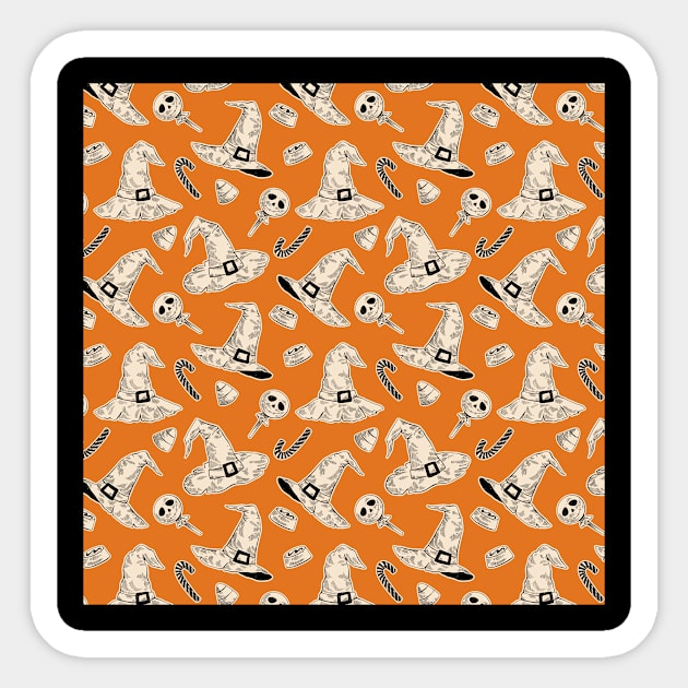 Halloween Seamless Pattern Sticker by aquariart